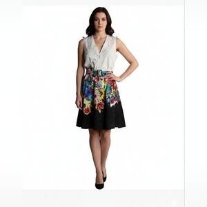 ROBERTO CAVALLI WOMEN'S MULTICOLORED A LINE BELTED DRESS